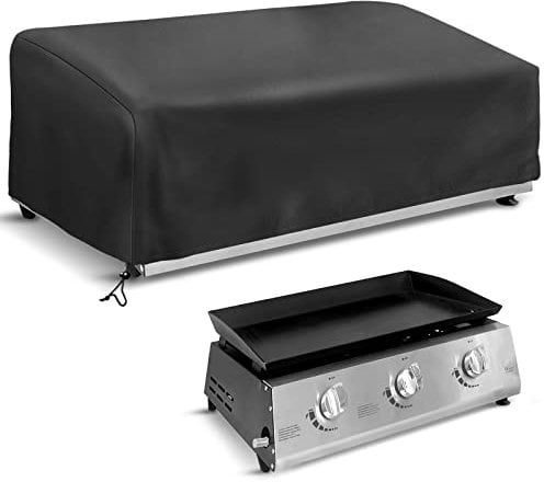 SCHLEUDER Housse de Protection pour Plancha,Dimension 60 x 60 x 25 cm, Bâche Imperméable en Polyester avec Élastique de Serrage,Facile à Nettoyer,pour Plancha,Gazinière,Barbecue Extérieur
