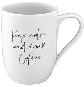 Villeroy & Boch Henkelbecher 0,34ltr. Keep calm and drink coffee STATEMENT 2 (2 Stück)