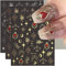6 Blätter 3D Sonne Mond Stern Nagelsticker Selbstklebend Nagelaufkleber Holografische Bronzieren Sterne Sonne Mond Nail Sticker Sternenlicht Herz Nagel Stickers Nail Art Nageldesign Nailart Aufkleber