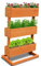Jardinière Verticale surélevée à 3 étages - Escalier de Fleurs - Parterre d'herbes prématurées - Jardinière avec Film de Plantation - 49 x 30 x 75 cm - pour terrasse, Balcon et Jardin d'hiver