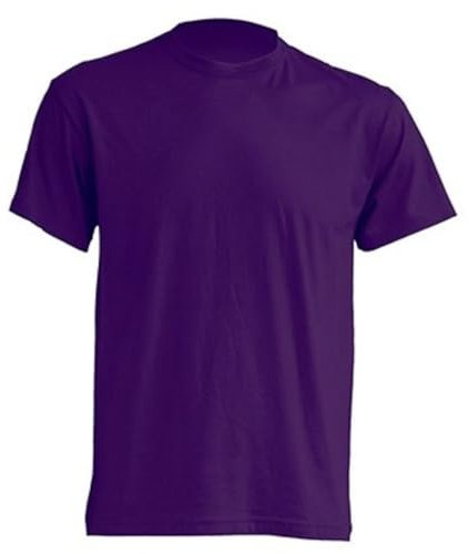 Generico T-shirt Uomo Maglietta a manica corta Maglia Cotone (XXL, PORPORA)