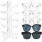 QWORK® 2 Stück Transparent Brillenständer Sonnenbrillen Halter Organizer für 5 Paare Sonnenbrille