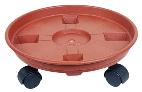 JISADER Porte Plante a roulettes, Support Roulant Plantes, Chariot de Plantes à 360 Degrés, Support de Pot de Fleur pour Intérieur à Extérieur, Plante, Pied de Parasol, Poubelle, 30CM