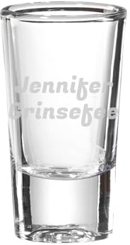 LUXENTU Stamper mit Gravur, Name horizontal, 30 ml, 30 Stück | Personalisierte Schnapsgläser mit Lasergravur, Geschenk zum Geburtstag oder Jubiläum, Spülmaschinenfest