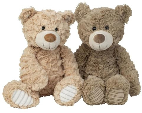 Geschenkestadl 2 Stück Teddybären Plüschtiere Braun Teddy Teddybär Plüschtier Kuscheltier Teddy Bär