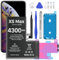 BOANV Receplacement Akku für iPhone XS MAX, Upgraded New 4300 mAh Akku für iPhone XS MAX(Model A1921,A2101,A2102,A2104)