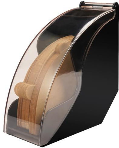 Almacenamiento de Filtro de Café Gran Capacidad Sostiene 150 Filtros de Café, Soporte de Papel Soporte de Servilletas Soporte de Bolsa de Filtro Soporte de Filtro de Café Resistente Polvo y Humedad