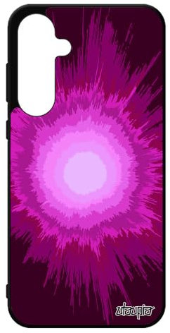 Coque pour Galaxy A55 5G Silicone Explosion Rose Portable Smartphone Fond Pas Cher Design Effet Tendance Noir Univers Motif pour Samsung
