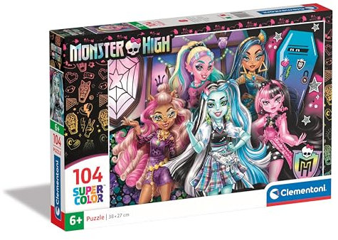 Clementoni Monster High Puzzle 104 Teile - Kinder Puzzle 37,9 x 26,9 cm für Kinder ab 6 Jahre - Geschicklichkeitsspiel von Clementoni 25782