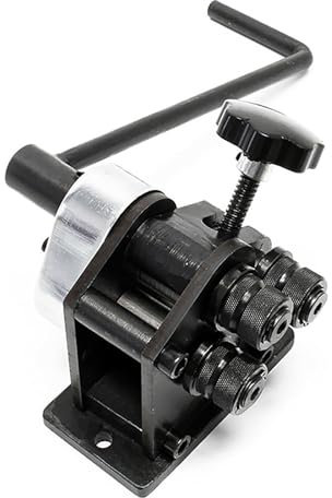 NGARY Cintreuse à Rouleaux à Anneaux, cintreuse à Tubes Manuelle en Acier avec poignée de 12,59 Pouces, Acier Rond de 1/4 et cintrage à Rouleaux en Acier Plat de 1 x 1