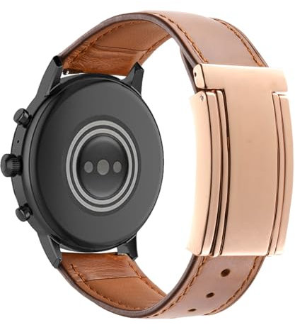 Lederarmband für Fossil Men's Gen 6/5E 44mm/Gen 5 LTE/Carlyle/Julianna Armband Lederband mit Magnetisch Schließe Sports Ersatzarmband für Fossil Men's Gen 6/5E 44mm/Gen 5 LTE/Carlyle/Julianna (1)