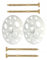 Dämmstoffteller mit Schrauben 6x100-100 St. Set Unterlegscheiben 60mm zur Fixierung und Unterstützung aller Arten von weichen bis mittleren Dämmplatten und Platten, Lastverteilung