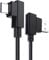 DUXIAOSHA USB C Cable 20cm short cable - Nylon Braided TYPE C Right Angle 90 Degree USB C 5V/ 5A Super fast Charging and Data Sync Cable - 0.2M