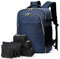Lekesky Travel Backpack Cabin Size - 17-Inch Laptop Carry-On Waterproof Rucksack with 6 Packing Cubes for Women & Men(Blue)