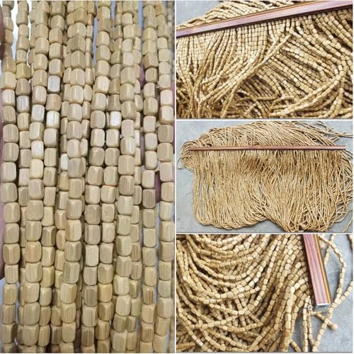 LRYELWA Fadenvorhang Türvorhänge Bambusvorhang Perlenvorhang für Türen,Wohnzimmer,Balkontür,Terrassentür,als Raumteiler oder Dekoration Gardine,Breite x Höhe (80 Stränge 80cm x 200cm)