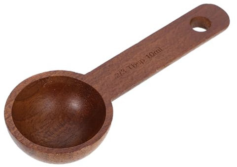 HOLIDYOYO Black Walnut Measuring Spoon Wooden Scoop Coffee Scoops for Canisters Convenient Kitchen Tool for Measuring Spoons