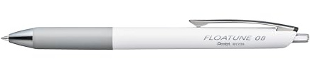 Pentel BY208 Floatune Retractable Rollerball Pen, 0.8mm Tip, Black ink (Pack of 12)
