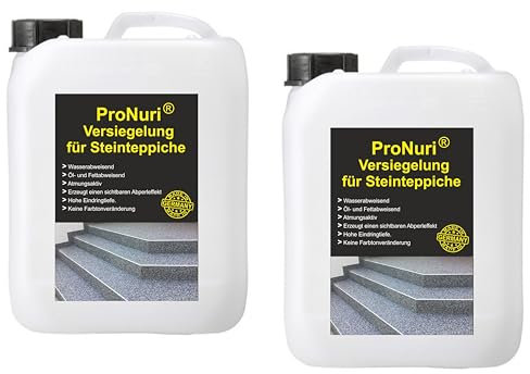 2x 10 Liter ProNuri Versiegelung für Steinteppiche Oberflächenverfestigung Balkon Treppen