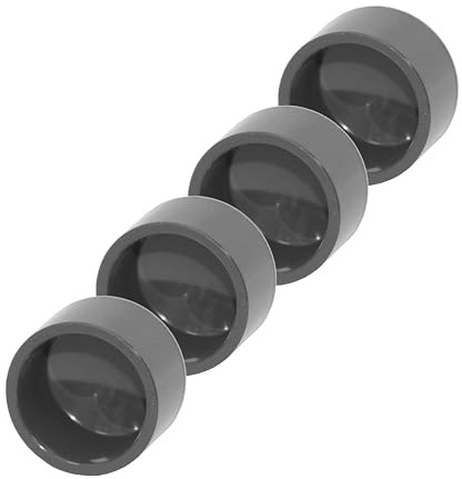 HAF 4X PVC Fittings Klebekappe mit 63mm Klebemuffe | Endkappe aus grauem PVC-U | Als Endstück für PVC Rohr | PN16 für Poolfitting, Schwimmbad, Poolverrohrung, Druckleitung, Rohrleitung & Teich