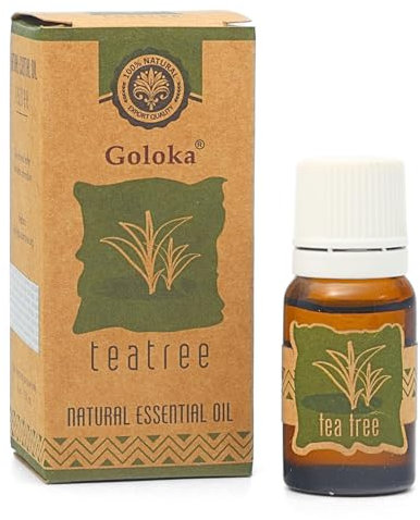 Goloka Ätherisches Öl – 100% natürliches Duftöl für Aromatherapie, Raumduft, Diffusor, Duftlampe, Luftbefeuchter, Duftkerzen und -Seifen (10 ml, Teebaum)