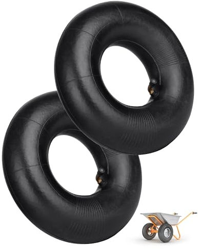 NETONDA 2 Stück Schlauch 3.00-4 Winkelventil Schlauch 260x85 für Sackkarre Innenschlauch Gummischlauch Sackkarrenschlauch Abgewinkeltes TR-87-Ventil für Bollerwagen Handwagen