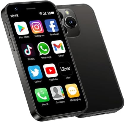 Longben 4G Mini Smartphone Ersatzhandy, 3,0 Zoll, Dual SIM, 2000mAh, Android 10, Schwarz, 2GB+16GB