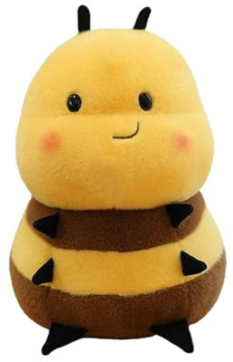JORCEDI PlüSchtier, Honigbiene Kuscheltier, Niedliche Weiche Honigbiene PlüSchtier, Sammelfigur, PlüSch Spielzeug Stofftier, MäDchen Und Jungen Geschenk Zum Kindergeburtstag (35cm,Huang)