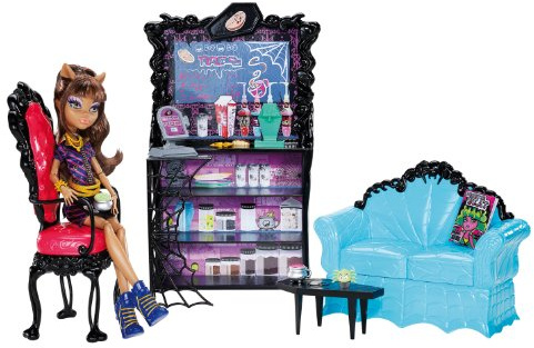Monster High Mattel X3721 Clawdeen Kaputtschino-Ecke, inklusiv Wolf Puppe und Zubehör