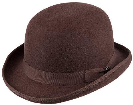 Jaxon & James Englischer Melone Hut aus Wollfilz - Braun - L