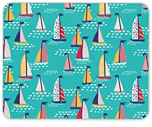 Destination Vinyl Ltd Colourful Sailing Boats Mouse Mat Pad - Sail Boating Dad Gift PC Computer #8349