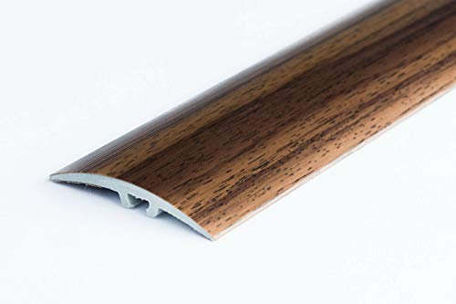 23 Colours Wood Effect Door Edging Floor Trim Threshold - 40mm Self-Adhesive TMW Profiles (Teak)