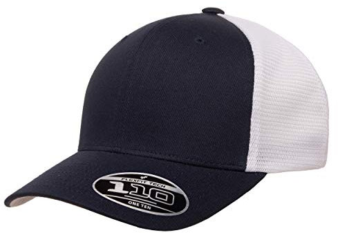 Flexfit Herren 110 Mesh Cap Verschluss, Marineblau/weiß, Einheitsgröße