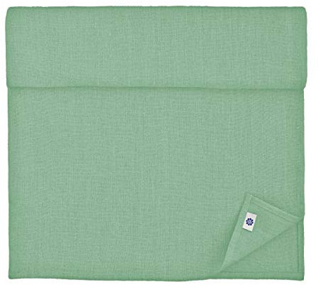 Linen & Cotton Tischläufer Stoff Tischband Tischdeko Hygge 100% Leinen, Mint Grün (40 x 130 cm) Klein Rechteckig Läufer Tisch Couchtisch für Home Küche Party Brunch Weihnachten
