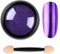 Uhat Nail Art Glitter Mirror Chrome Powder Rainbow Laser Holographic Nail Powder Dust DIY Manicure Pigment (Deep Purple)