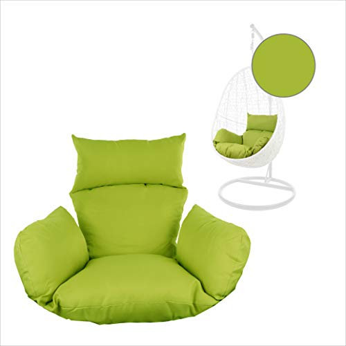 Kideo® Sitzkissen für Hängesessel, Swing Chair Kissen, Ersatzkissen, Wechselkissen, waschbar, 2-teilig, grün (Nest, 6068 Apple Green)
