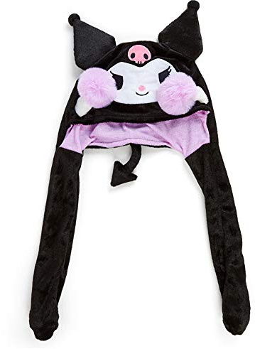 Sanrio Kuromi Meine Melody Mütze mit gefüllten Ohren, bewegliche Kleidung