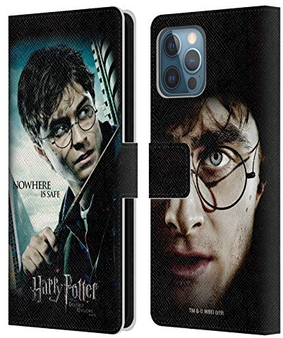 Head Case Designs Officially Licensed Harry Potter Potrait Deathly Hallows VII Leather Wallet Case Compatible With Apple iPhone 12 Pro Max