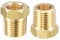sourcing map Brass Pipe Fitting Reducer Adapter 1/4 BSPT Male x 1/8 NPT Female for Water Oil Air Pressure Gauge Temp Sensor, 2pcs