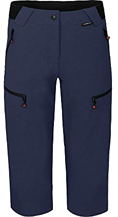 Bergson PORI Capri | Damen 3/4 Wanderhose, robust, elastisch, Peacoat Blue [368], 42 - Damen