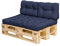Royal Schneider Palettenkissen Set Palettensofa Palettenpolster Sitzkissen Rückenkissen 120x80cm, 3er Set, 500-04 Navy