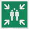 notlok Safety Work - Cartello Punto di Raccolta per Esterni e Interni [ 15 x 15 cm ] | PVC fotoluminescente + adesivi per il montaggio | Punto di raccolta per l'evacuazione