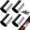 4Pcs 45mm Treppen Handlauf Verbindungsgelenk, ultradünne 0.4mm Edelstahl Expandable Handlauf Gelenk, mit 8Pcs Edelstahl Schrauben