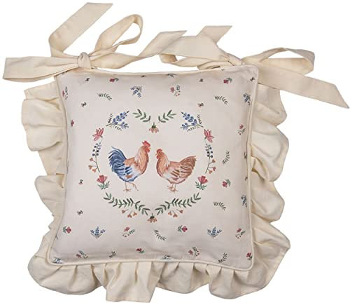 Clayre & Eef CAR25 Kissenbezug Sitzkissen Beige 40x40 cm
