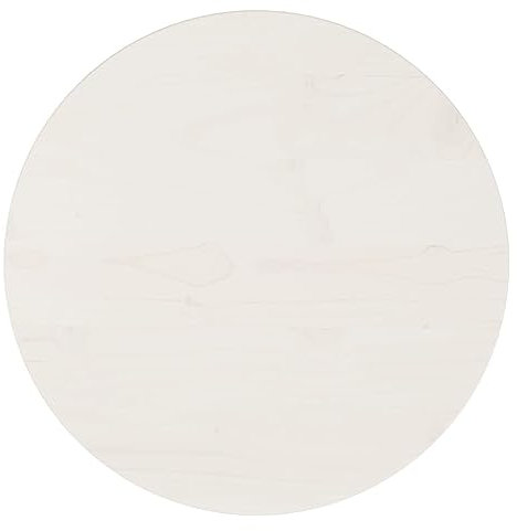 vidaXL Tischplatte Massivholzplatte Holzplatte Ersatztischplatte Holz Platte für Esstisch Couchtisch Gartentisch Weiß Ø40x2,5cm Massivholz Kiefer