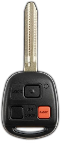 KeylessOption Porte-clés de rechange pour télécommande Toyota Land Cruiser 2003, 2004, 2005, 2006, 2007, 2008, 2009, 3 boutons HYQ12BBT, serrurier requis
