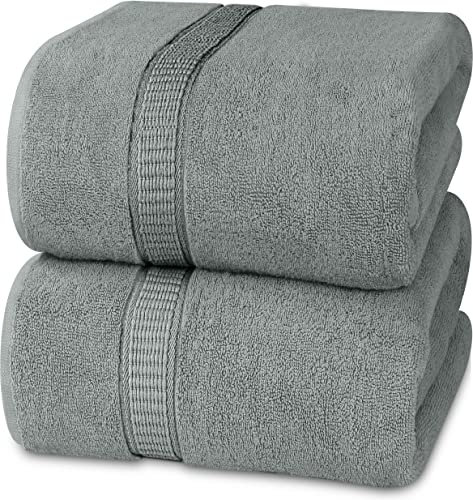 Utopia Towels - Confezione da 2 Asciugamani Di Lusso Jumbo (90 x 180 CM) - 100% Cotone Filato Ad Anelli, Altamente Assorbente, Morbido e Ad Asciugatura Rapida(Grigio freddo)