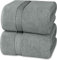 Utopia Towels - Luxueux Drap de Bain géant 2 pièces, 100% Coton filé à Anneaux, très Absorbant et à séchage Rapide, Serviette de Bain/Serviette de Sauna, Super Douce (90 x 180 cm, Gris Clair)