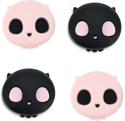 GeekShare Halloween Niedliche Daumengriffe für Xbox One Controller, weiches Silikon-Thumbsticks-Abdeckkappen-Set, kompatibel mit Xbox One Controller, 2 Paar / 4 Stück – Pink Skull