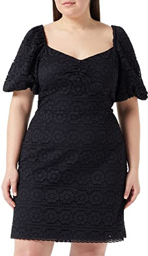 Naf Naf Damen Iclana Robe, Schwarz, 40