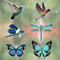 MWOOT 12 Stücke Fliegengittertür Magnete Screen Magnets Decals,Libellen Schmetterlinge Kolibris Magnetische,Dekorative Doppelseitig Flexible Magnetische Eignen Sich zum Schutz Kindertieren(6 Stile)